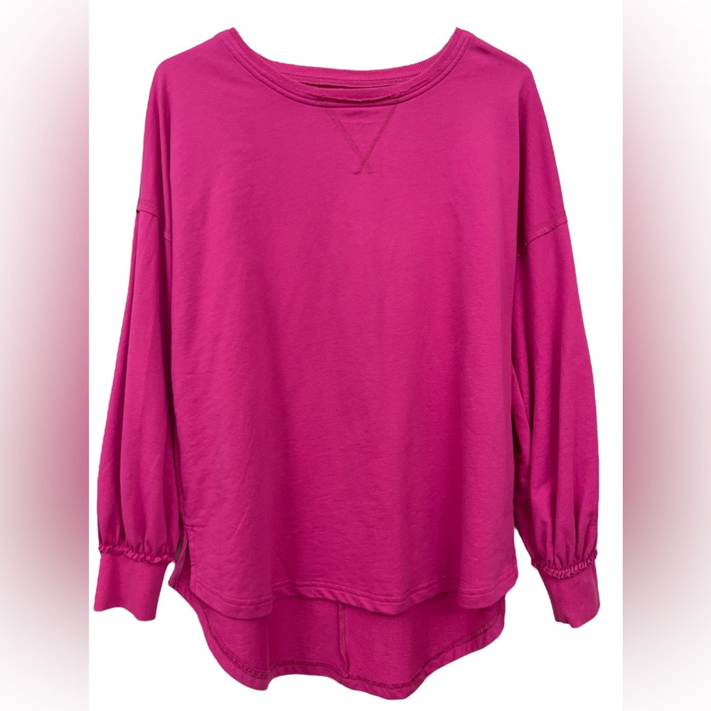 Cabana by Crown & Ivy | Women's Crew Neck Sweeper Sweatshirt | Pink | Size S |